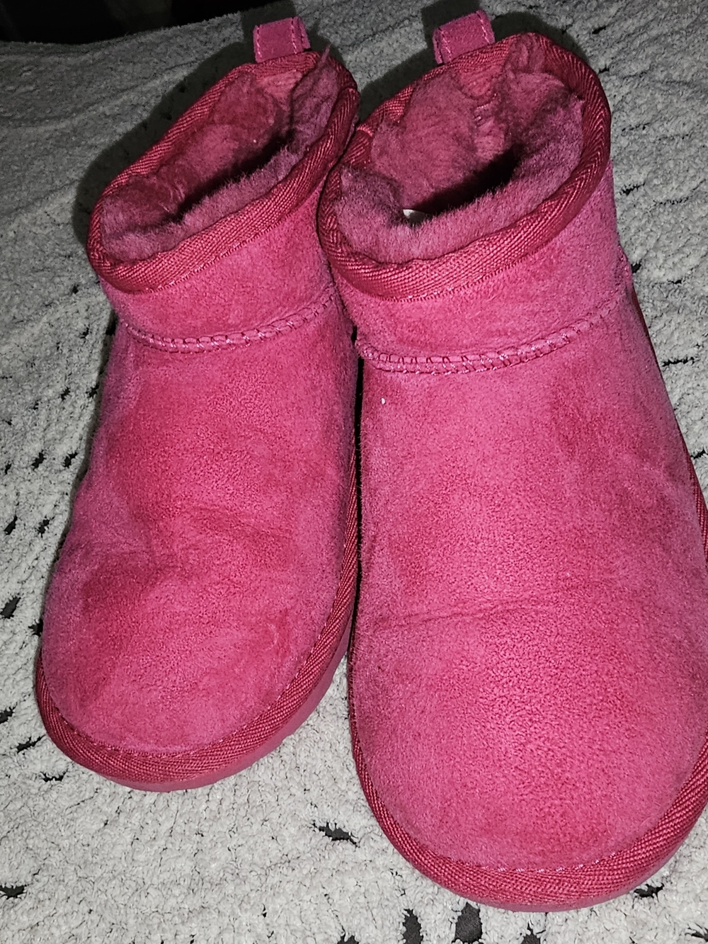 UGG Kids Pink Suede Boots